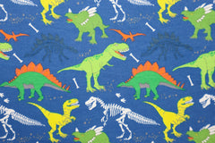Baumwolljersey T-Rex World - blau