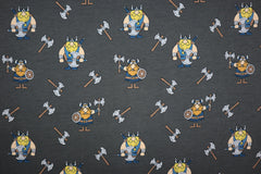 Baumwolljersey Wikinger - dunkelgrau