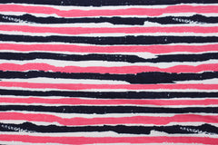 Reststück: 2,20m - Baumwolljersey Brushstrokes pink