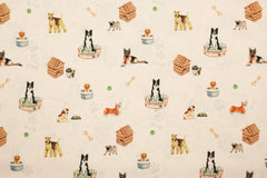 Baumwollstoff Hunde Liebe