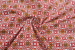 Baumwollstoff Blumen Mandala