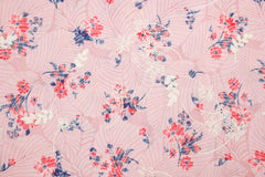 Bestickter Baumwoll Mix Flowers & Leaves