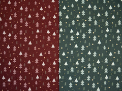 Baumwollwebware Björn Tannenbäume - 937 bordeaux