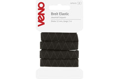 Breit Elastic VENO 12 mm, 2 m, schwarz