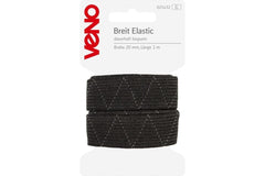 Breit Elastic VENO 20 mm, 1 m, schwarz