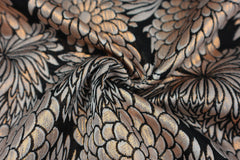 Brokat Jacquard Blumen - kupfer