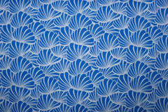 Reststück 1,10m - Canvas Beachy Shells royalblau