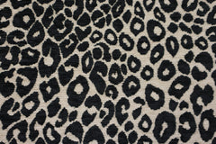 Chenille Dekostoff Wild Leo - schwarz/sand