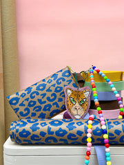 Kunstleder Happy Collection Leo by Cherry Picking - 175 ocker/blau