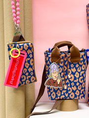 Kunstleder Happy Collection Leo by Cherry Picking - 175 ocker/blau