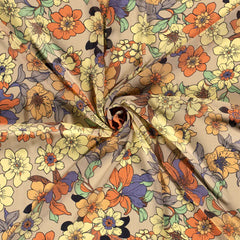 Chiffon Stoff Buntes Blumenmeer