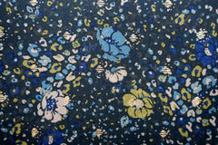 Chiffon Stoff Flowers & Gold