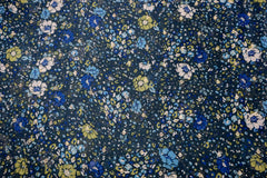 Chiffon Stoff Flowers & Gold