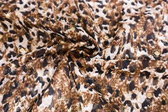Chiffon Stoff Mixed Golden Animalprint