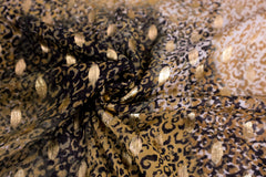 Chiffon Stoff Mixed Golden Leo