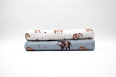 Baumwolljersey Life in the Forest by Christiane Zielinski - Wildschweine - 261 mint