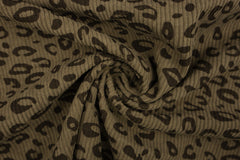 Rippen Cordstoff Luisa Animal Look - braun