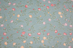 Deko/Bekleidungsstoff Blumenranken - mint