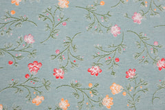 Deko/Bekleidungsstoff Blumenranken - mint