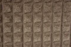 Reststück 1,60m - Deko Velours Squares braun
