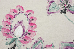Reststück: 0,95m -Dekostoff Fiona Flower pink- opal
