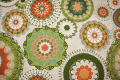 Reststück 1,50m - Dekostoff Mina Mandala Khaki-orange