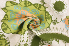 Reststück 1,50m - Dekostoff Mina Mandala Khaki-orange