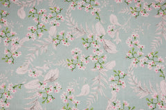 Reststück 1,20m - Dekostoff Violetta Branches hellmint