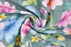 Dekostoff Digital Bunte Blüten