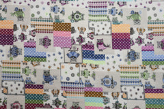 Gobelin Dekostoff Patchwork Owls