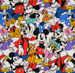 Reststück: 1,20 Lizenz Baumwolljersey Digital Disney Allstars All Over