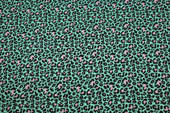 Double Gauze Musselin Mint Leopard