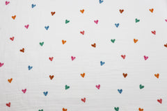Double Gauze Musselin Little Rainbowhearts