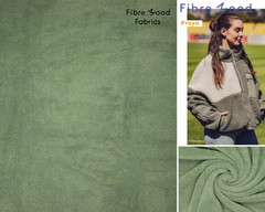 Teddy Stoff Uni by Fibre Mood -  grün
