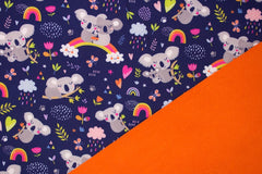 Softshell Stoff Koalas in Love Fräulein von Julie 2358