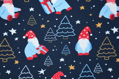 French Terry Digital Christmas Forest