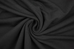 Reststück : 1,00 m -French Terry uni  schwarz