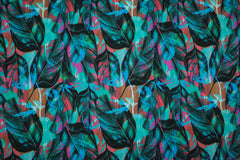 French Terry Tropical Leaves