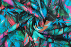 French Terry Tropical Leaves