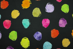 French Terry Watercolor Dots