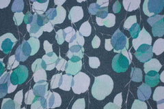 French Terry angeraut Eukalyptus SH - blau/dunkelgrau