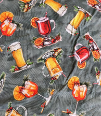 Reststück : 1,30m -French Terry Mulled wine party with Beer & Sangria  -