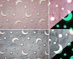 Wellness Fleece Glow in the Dark Sonne, Mond + Sterne
