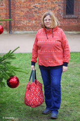 Sweatshirt Stoff Holly Kreuzstich Rentiere