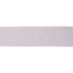 Gummiband Silber Glitzer 50mm