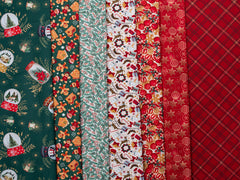 Baumwoll Webware Holly Jolly