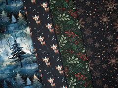 Sweatshirt Stoff Holly Eiskristalle