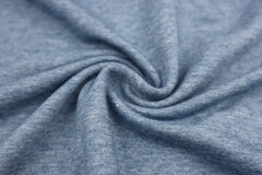 Reststück : 1,40 m -French Terry melange Jano helljeansblau