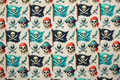 Baumwolljersey Digital Piratenflaggen