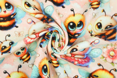 Baumwolljersey Digital Cute Bee´s - Muster 1